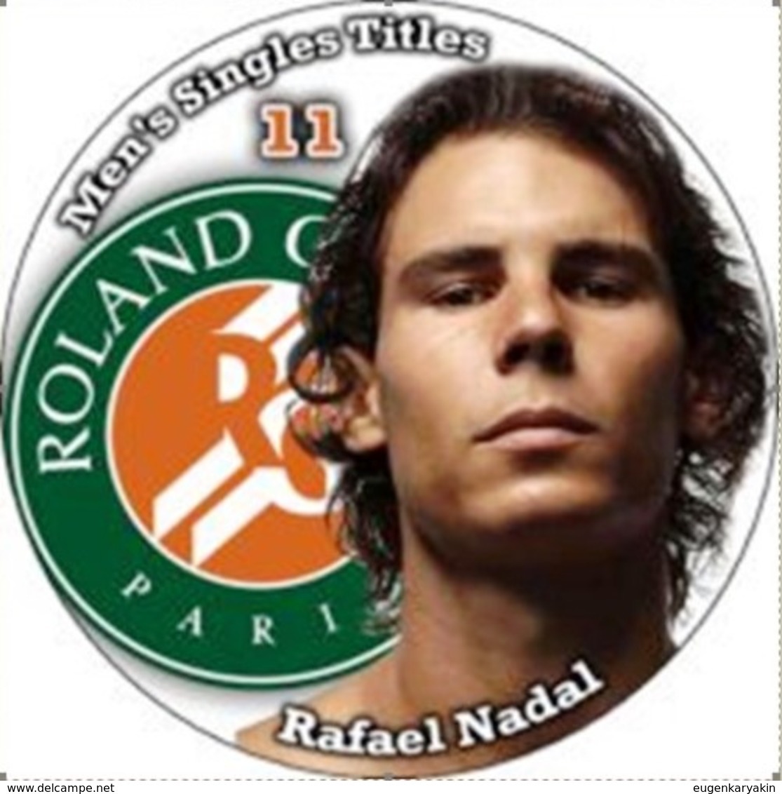 Pin Rafael Nadal Rolland Garros 11 Men's Singles Titles - Tenis