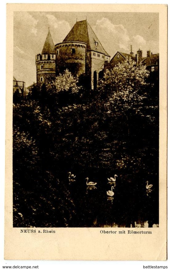 Germany 1920‘s Postcard Neuss A. Rhein - Obertor Mit Römerturm - Neuss