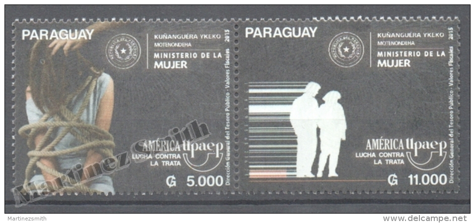 Paraguay 2015 Yvert 3207-08, América UPAEP, Fight Against Women Slaves - MNH - Paraguay