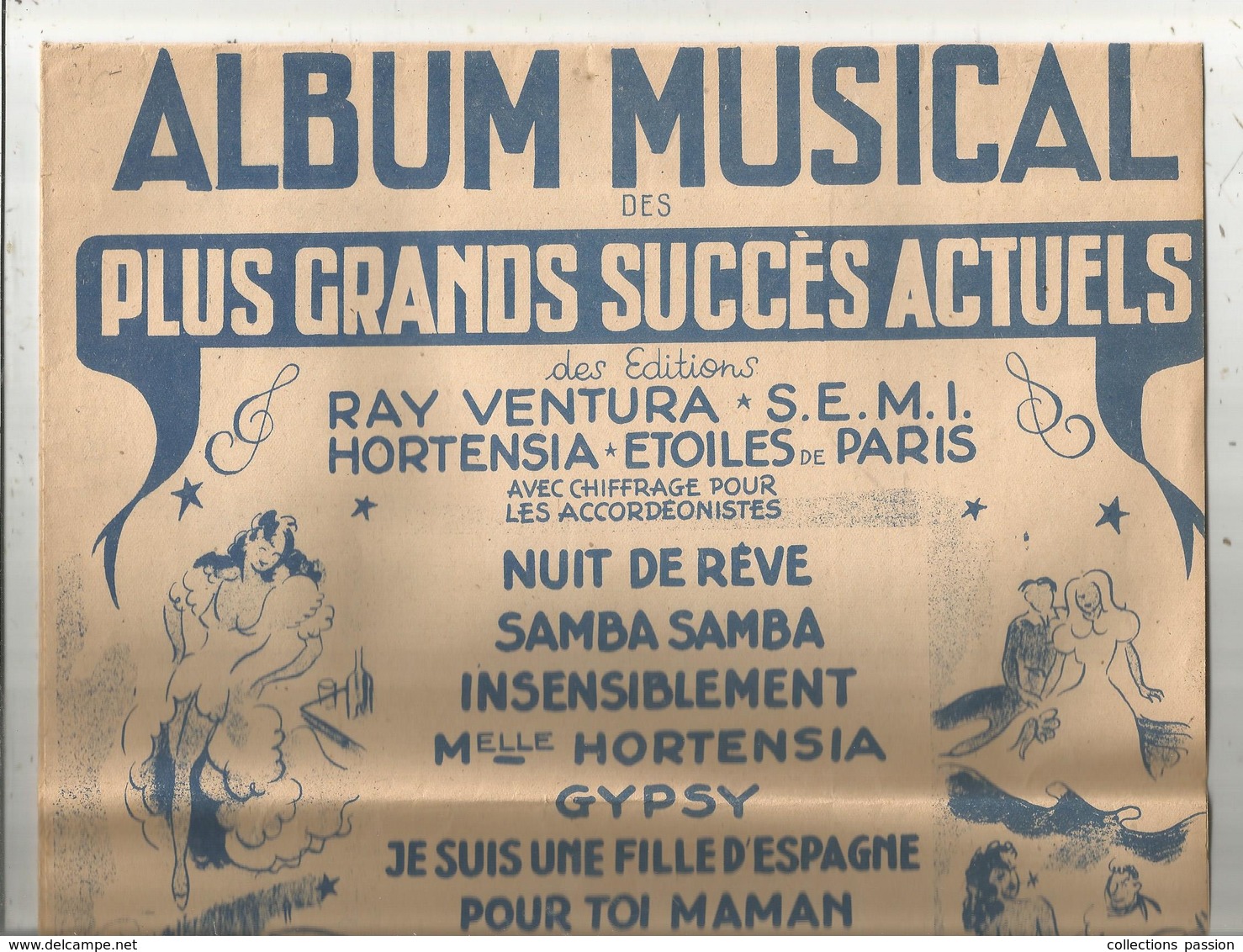 Partition Musicale Ancienne , Album Musical Des Plus Grands Succés Actuels, 2 Scans , Frais Fr : 1.75 E - Partitions Musicales Anciennes