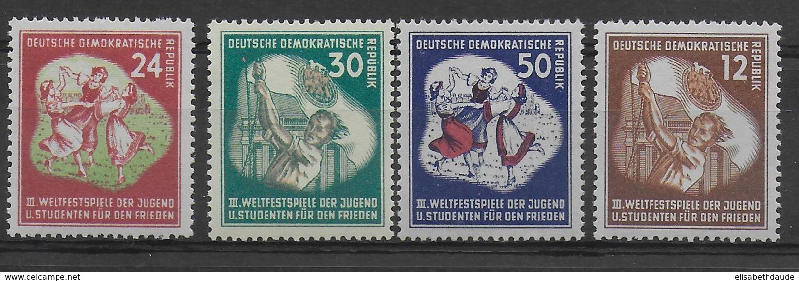 DDR - 1951 - YT N°41/44 ** MNH - COTE = 75 EUR - DANSES - Ongebruikt