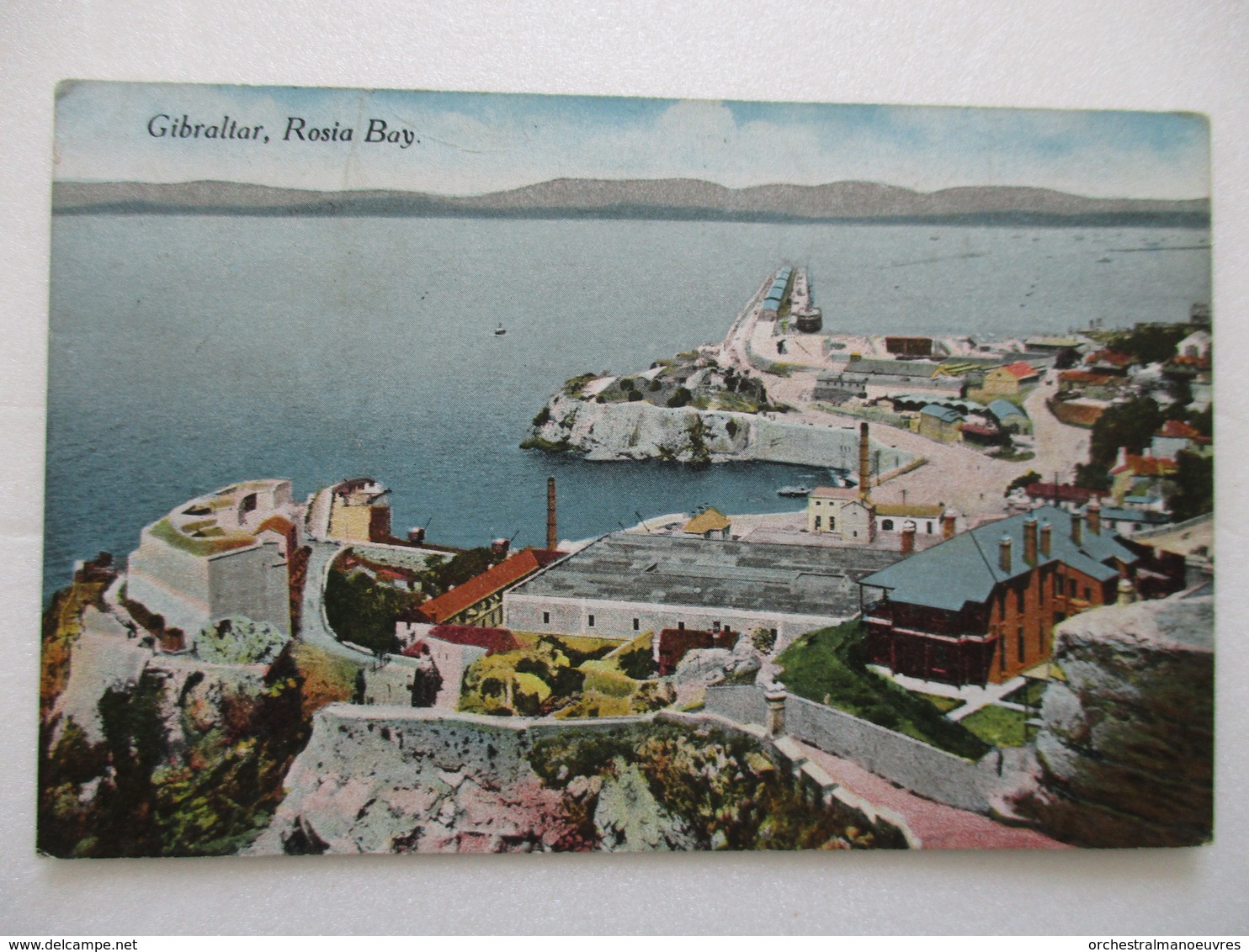 CPA POSTCARD GIBRALTAR ROSIA BAY Sous-marin Write In Submarine Toulon Aigrette=cdt PAD Military Navy MARINE MILITAIRE - Gibraltar