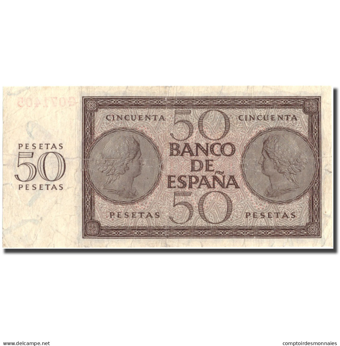 Billet, Espagne, 50 Pesetas, 1936, 1936-11-21, KM:100a, TB - 50 Peseten