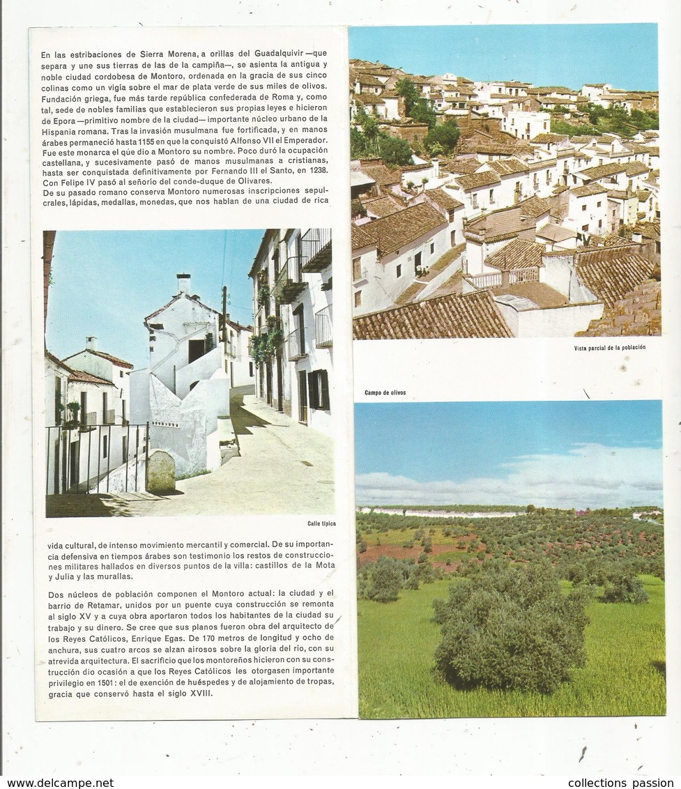 Dépliant Touristique, 6 Pages , Espagne , Espana , MONTORO, 2 Scans ,   Frais Fr :1.45 E - Dépliants Touristiques