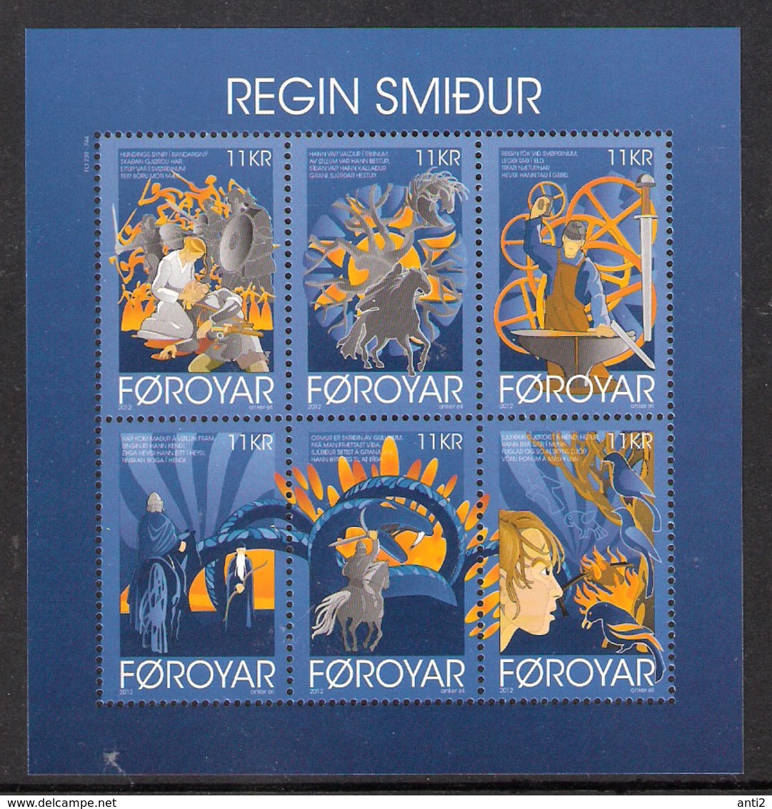 Faroe 2012 Nordic Sagas, Illustrations To The Faroese Sigurdlied "Regin The Blacksmith"  Mi Bloc 31 MNH(**) - Féroé (Iles)