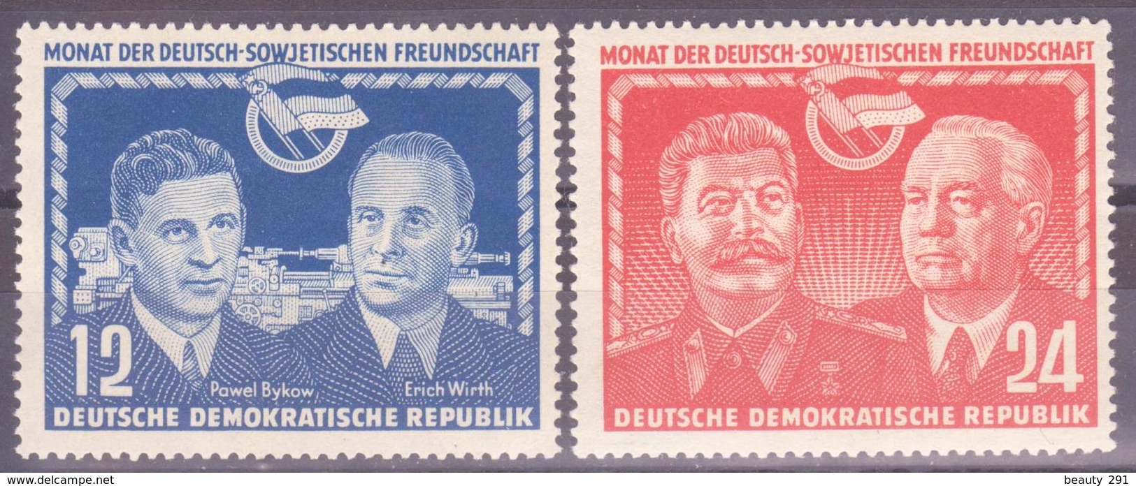 Germany (DDR) 1951 - Deutsch-sowjetische Freundshaft  Mi 296-297  MNH** VF - Neufs