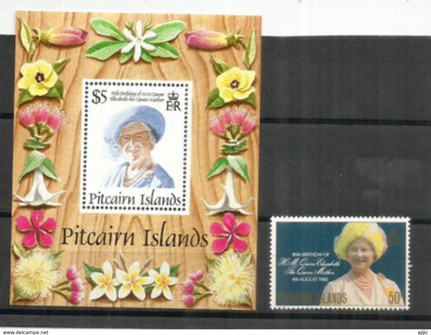 Queen Mother Birthday (95 Ans)  Bloc-feuillet + Timbre Neufs **   Côte 15,00  € EUR - Pitcairn