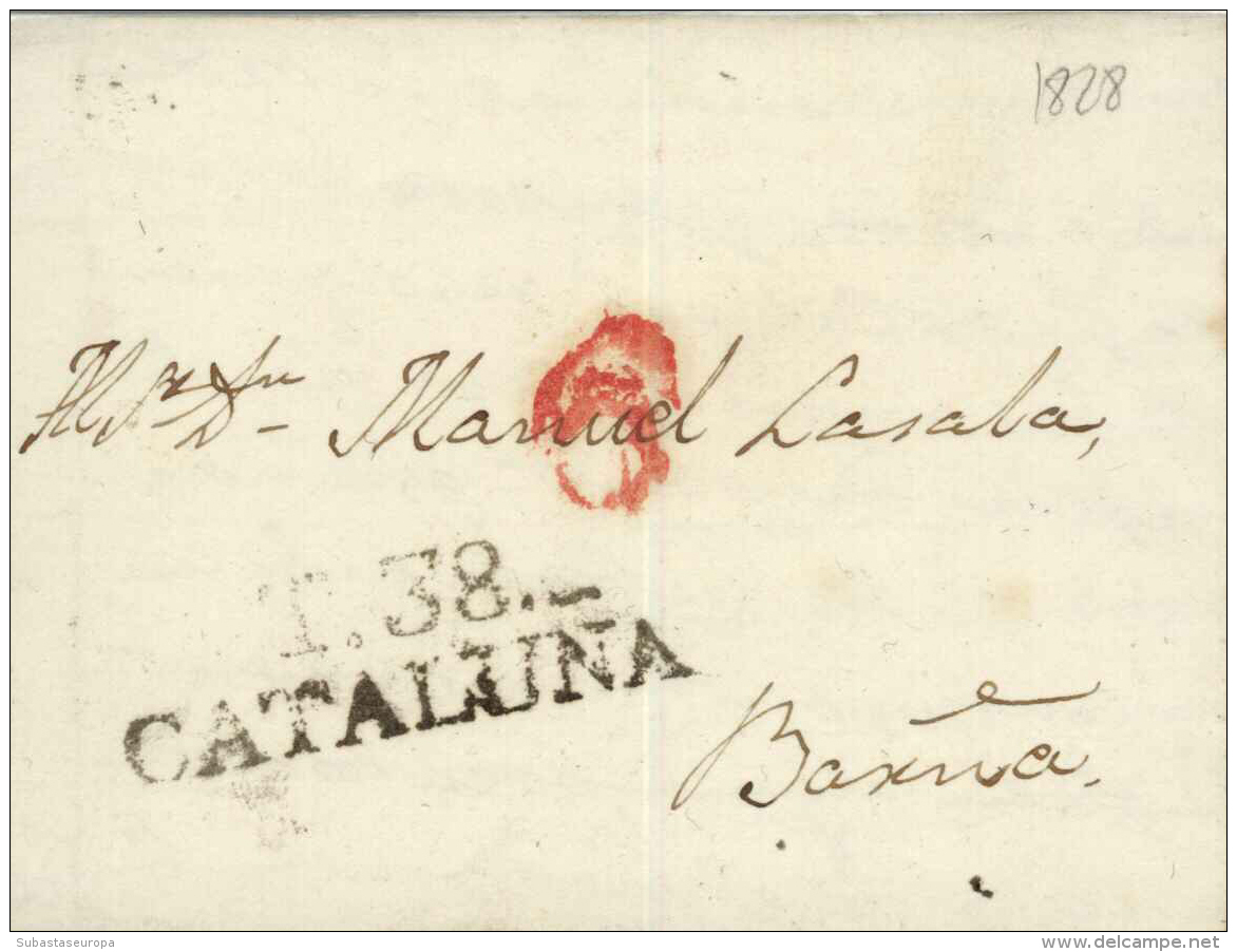 D.P. 5. 1828. CArta De Tàrrega A Barcelona. - ...-1850 Prefilatelia