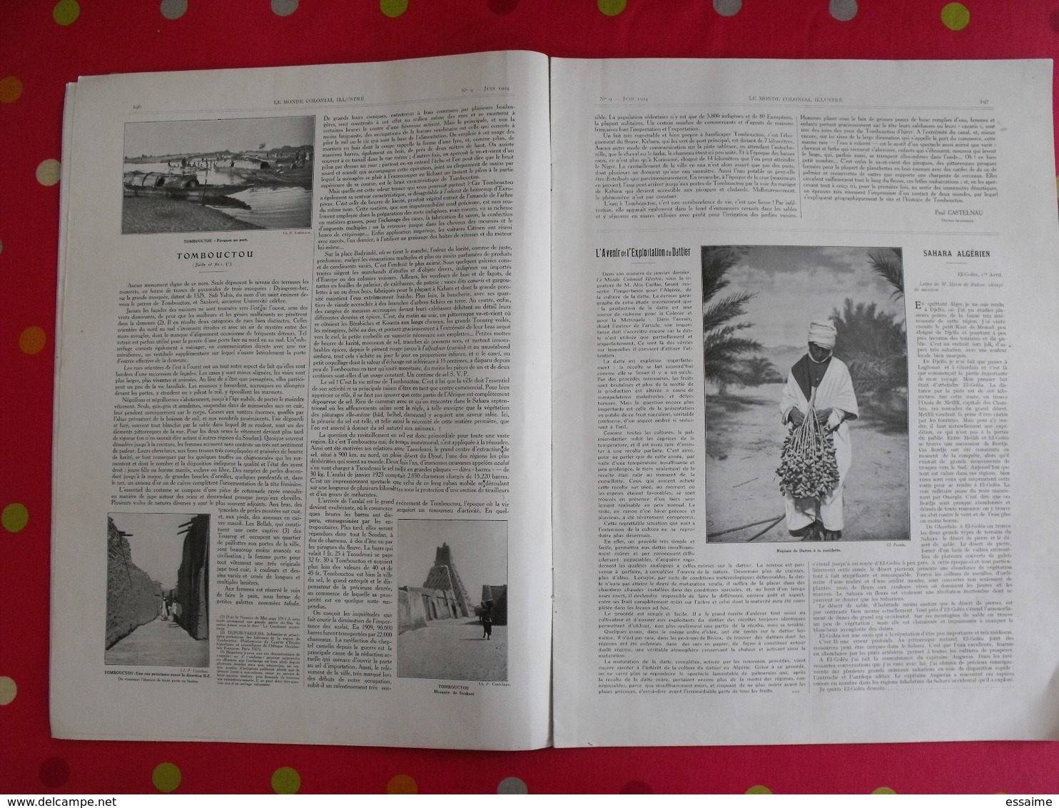 Le Monde Colonial Illustré N° 9 De 1924. Algérie Alger Tombouctou Annam Madagascar Cambodge éthiopie Tafari Doisy Togo - Autres & Non Classés