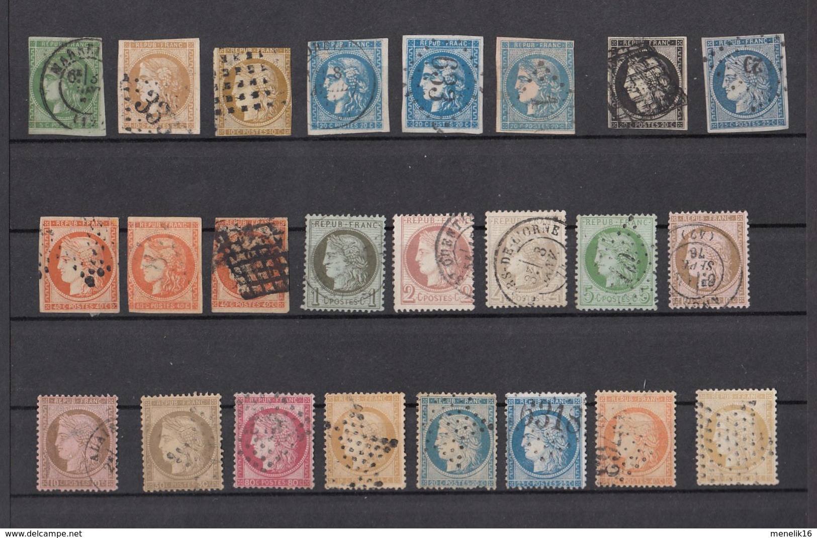 Ghle - Lot Timbres France - Neufs Sans Gomme Ou Oblitérés - Classiques Et Timbres Jusque 1959 - Lot Sympa - Collections (sans Albums)