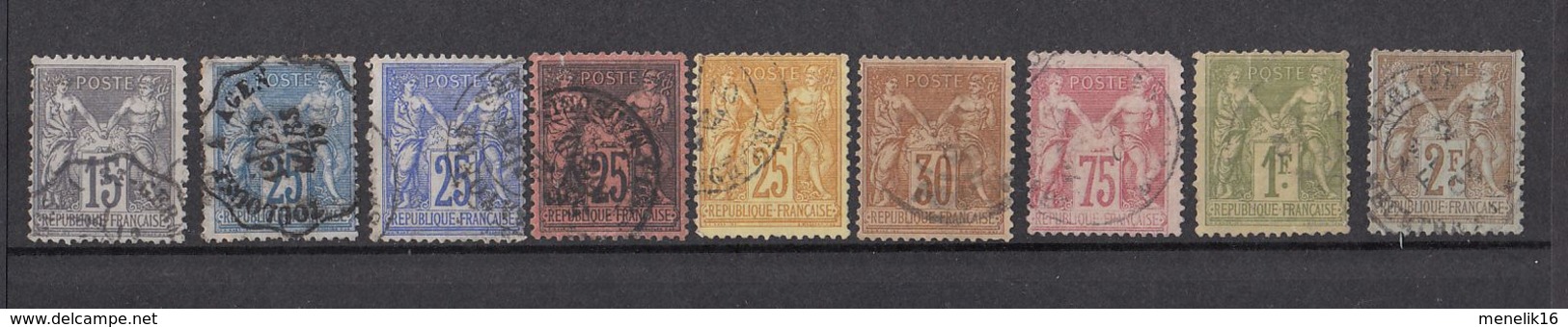 Ghle - Lot Timbres France - Neufs Sans Gomme Ou Oblitérés - Classiques Et Timbres Jusque 1959 - Lot Sympa - Collections (sans Albums)