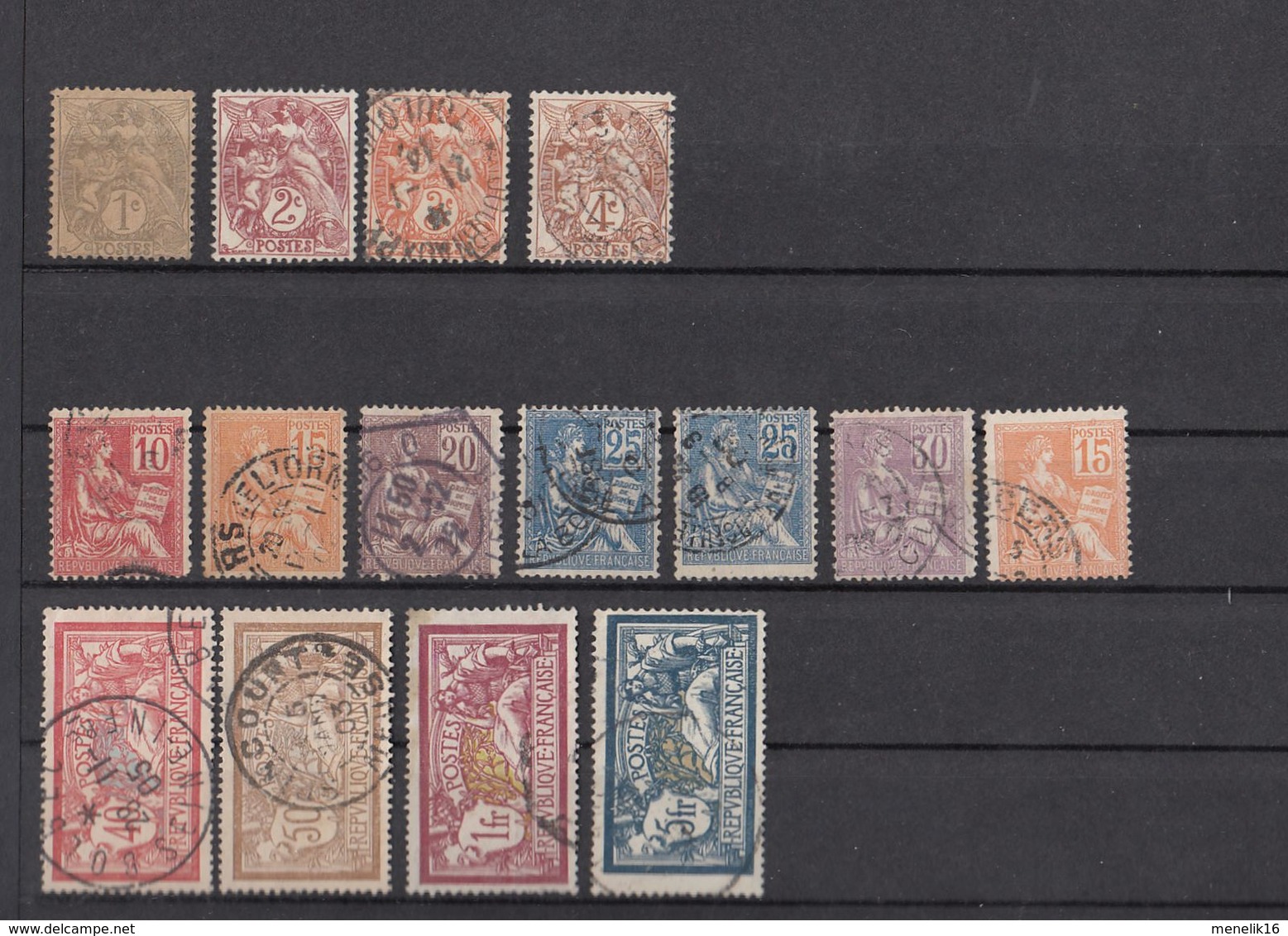 Ghle - Lot Timbres France - Neufs Sans Gomme Ou Oblitérés - Classiques Et Timbres Jusque 1959 - Lot Sympa - Collections (sans Albums)