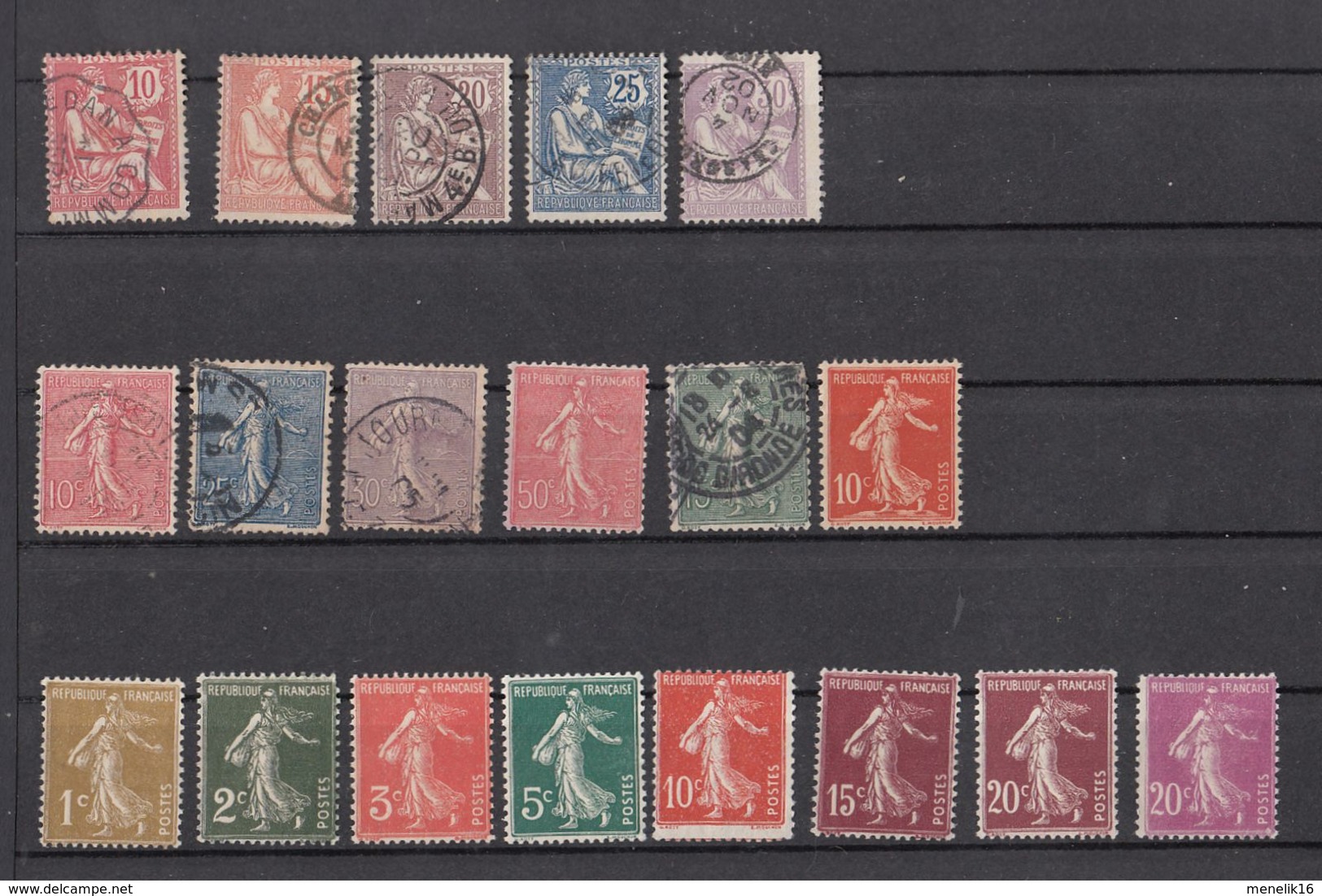 Ghle - Lot Timbres France - Neufs Sans Gomme Ou Oblitérés - Classiques Et Timbres Jusque 1959 - Lot Sympa - Collections (sans Albums)