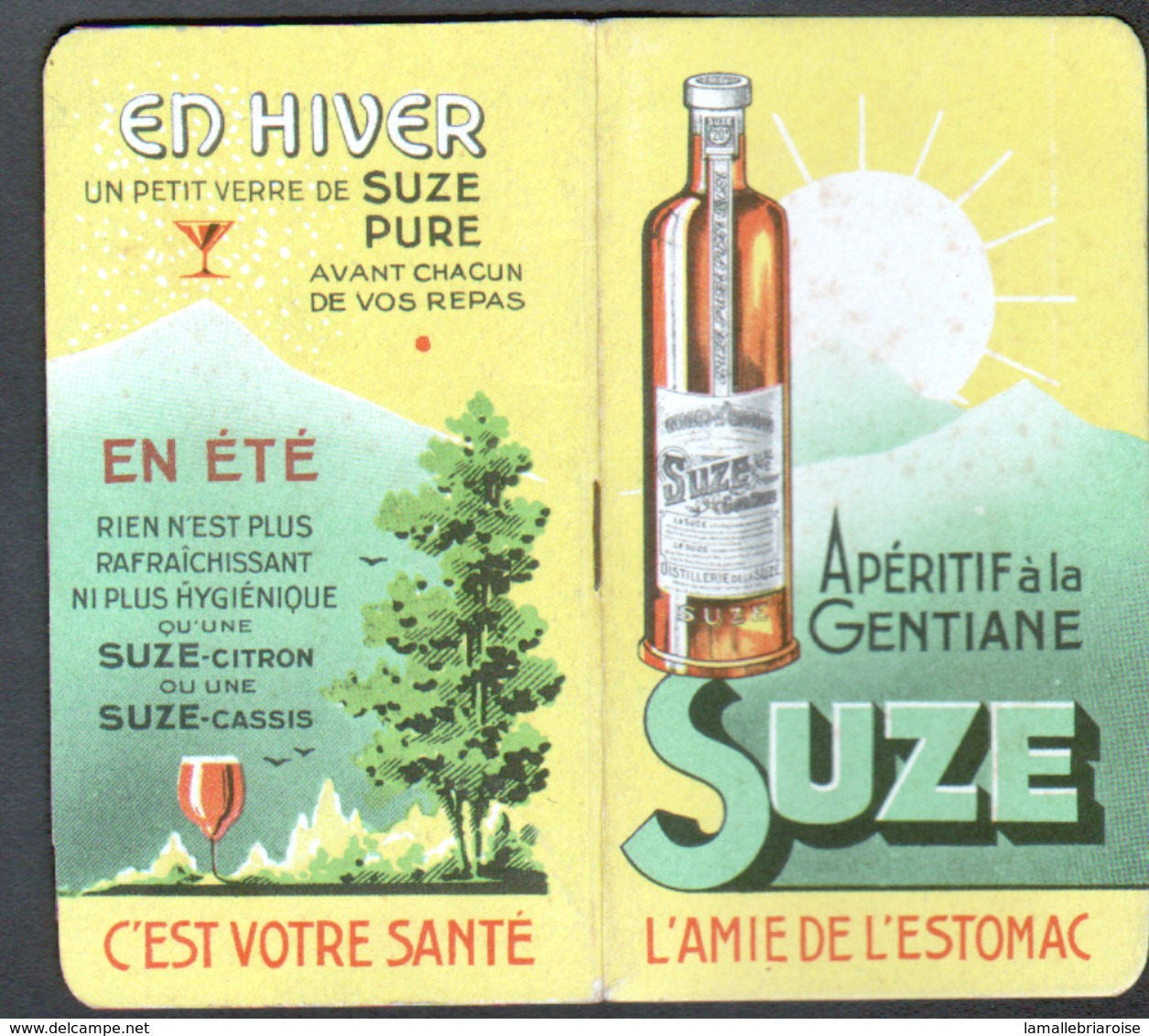 Carnet Calendrie Publicitaire, SUZE, Annee 1940 - Petit Format : 1921-40
