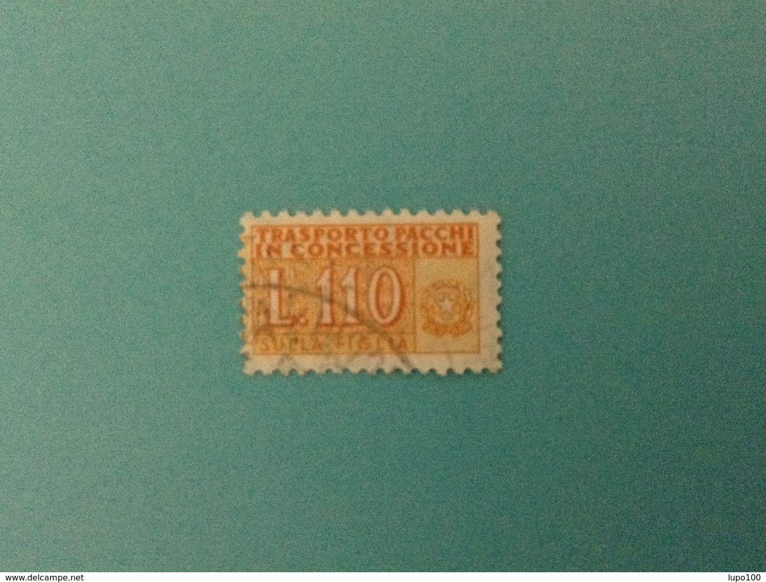 1960 ITALIA PACCHI IN CONCESSIONE 110 LIRE FIGLIA FRANCOBOLLO USATO STAMP USED - Pacchi Postali