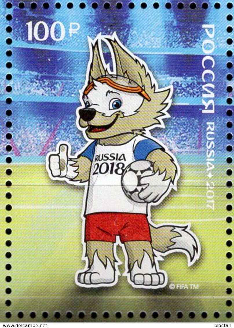 Neujahr FIFA RUSSIA 2018 Wolf 2511/3 KB+Block 239 ** 35€ Maskottchen Hojita Bloc Sheets Soccer Sheetlet Bf Football - 2018 – Rusia