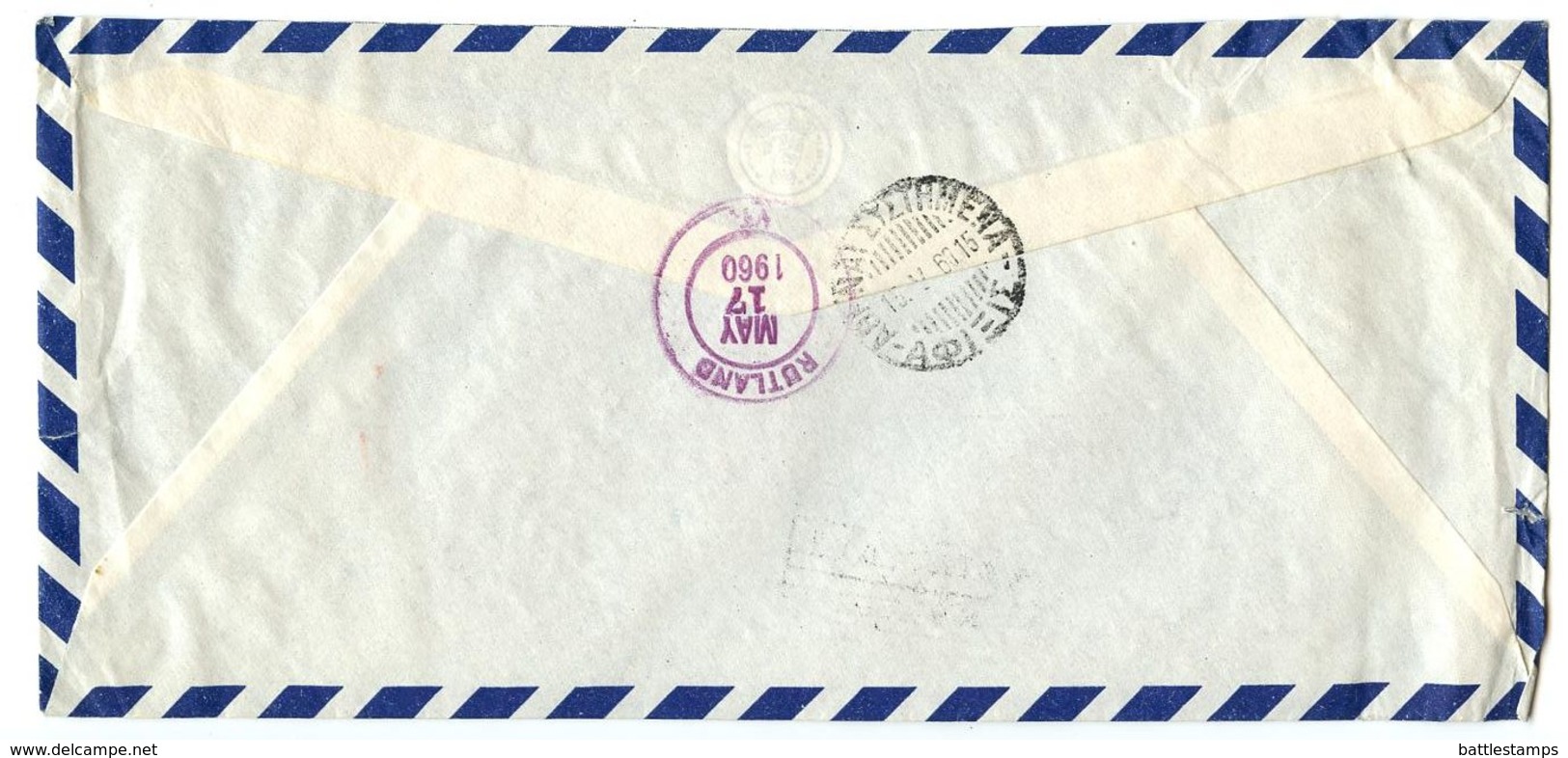 Greece 1960 Registered Airmail Cover Athens To U.S. W/ Scott C74 - Covers & Documents