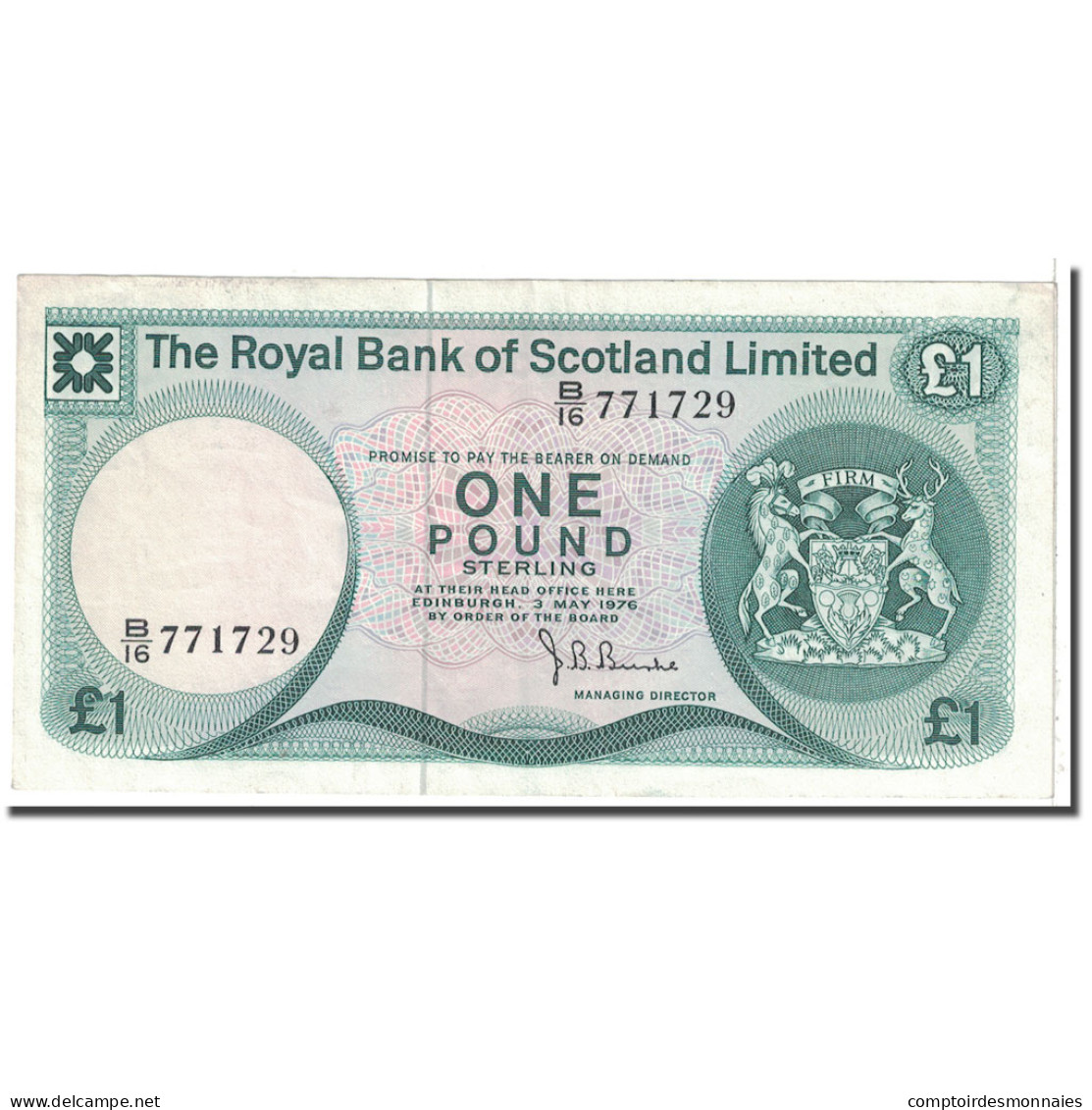 Billet, Scotland, 1 Pound, 1976, 1976-05-03, KM:336a, TTB - 1 Pound