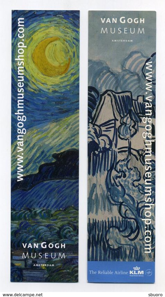 2 Marque-page Van Gogh Museum - Avec Logo KLM - Marque-Pages