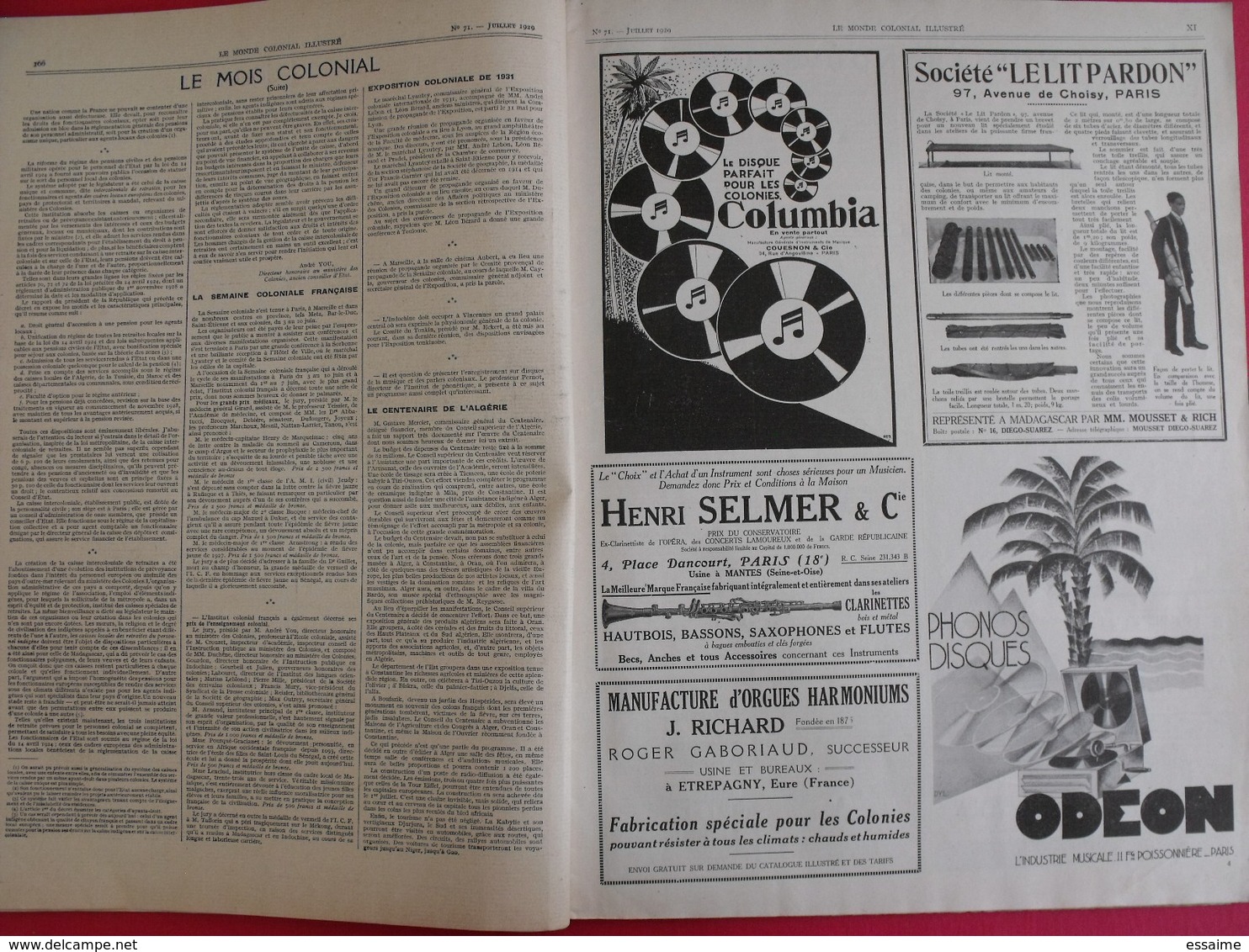 le monde colonial illustré n° 71 de 1929. heard mers australes saint-paul kerguelen madagascar réunion comores indochine