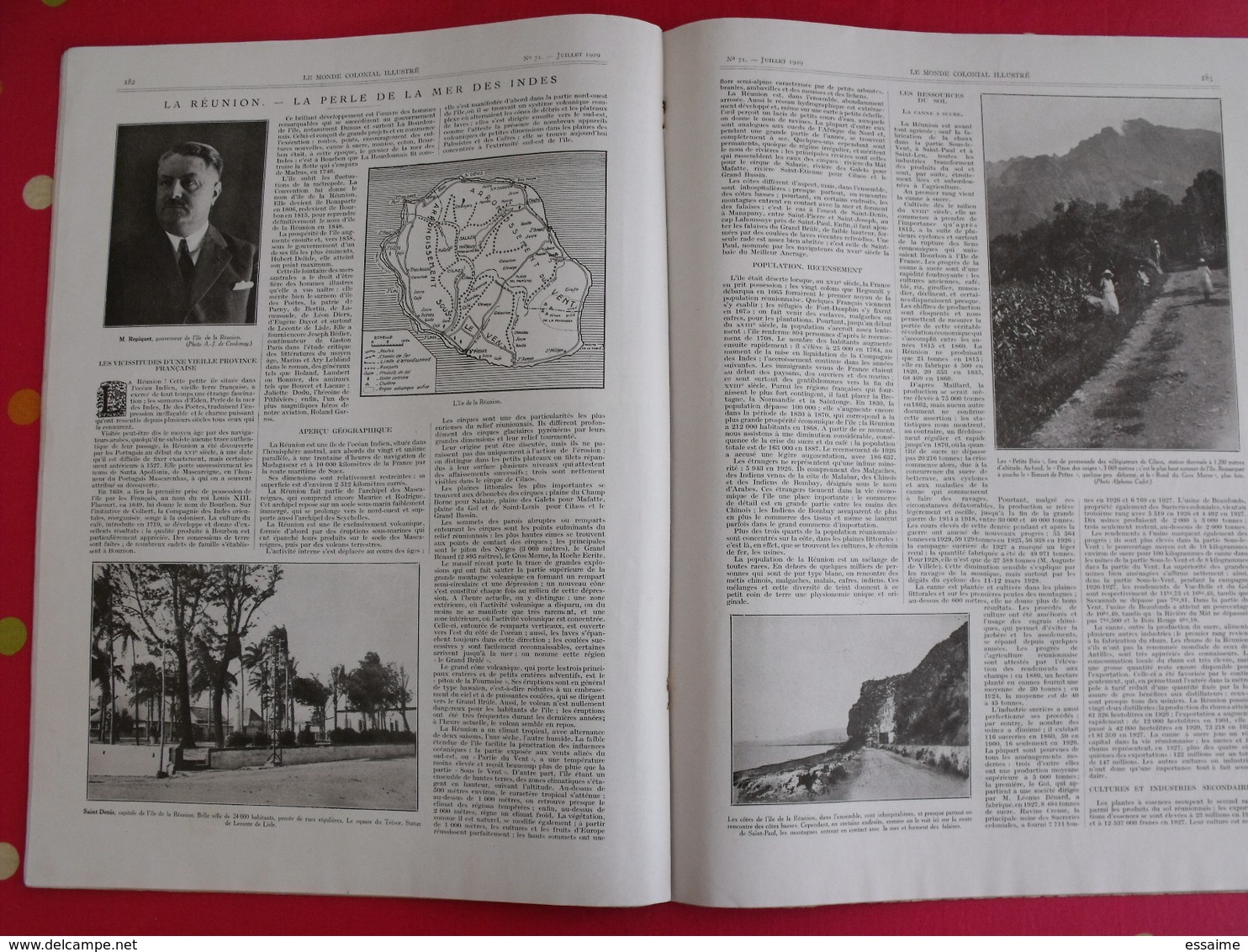 le monde colonial illustré n° 71 de 1929. heard mers australes saint-paul kerguelen madagascar réunion comores indochine