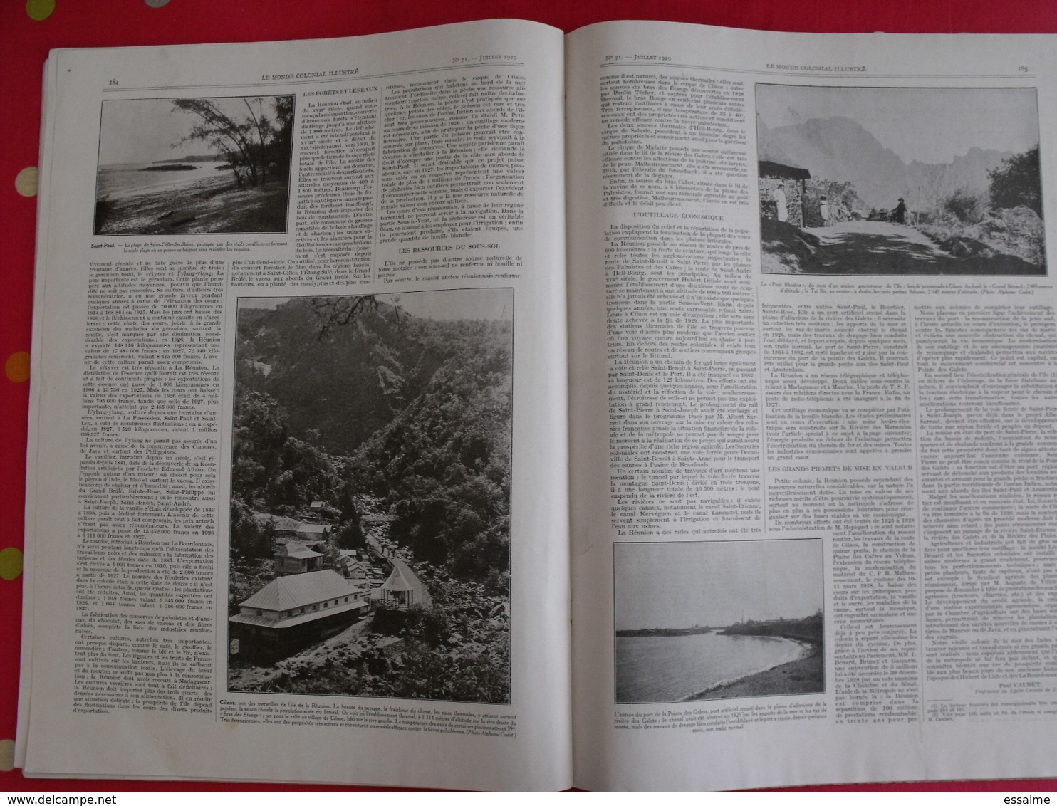 le monde colonial illustré n° 71 de 1929. heard mers australes saint-paul kerguelen madagascar réunion comores indochine