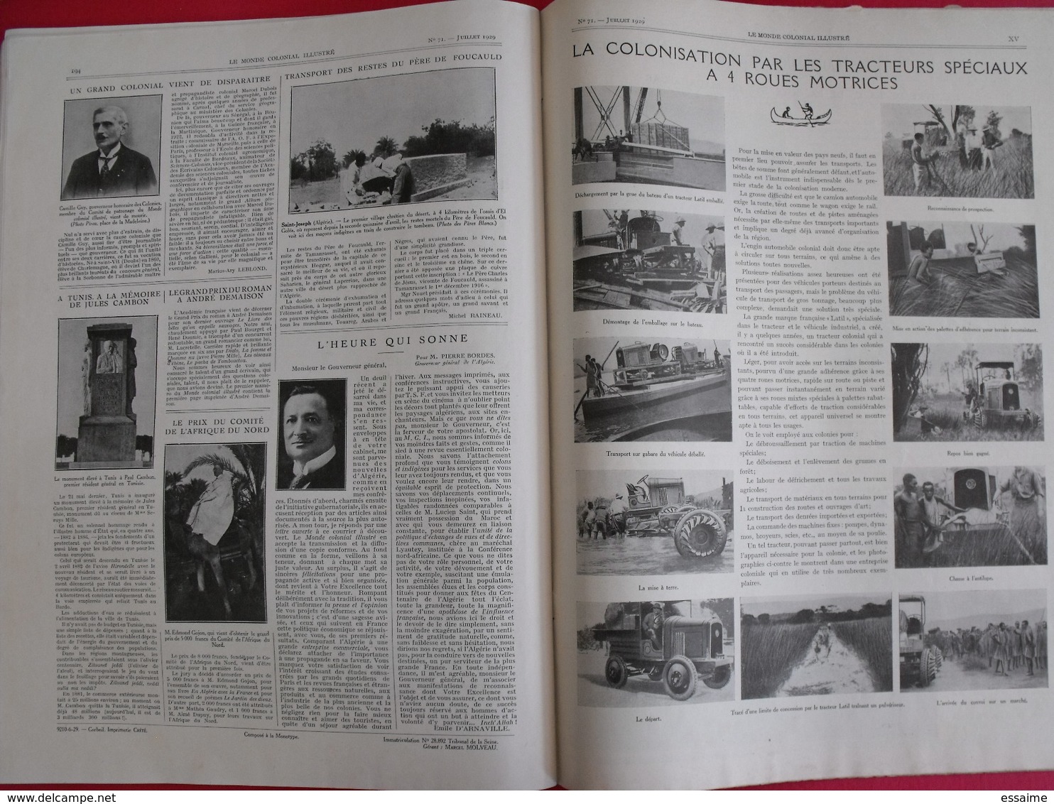 le monde colonial illustré n° 71 de 1929. heard mers australes saint-paul kerguelen madagascar réunion comores indochine