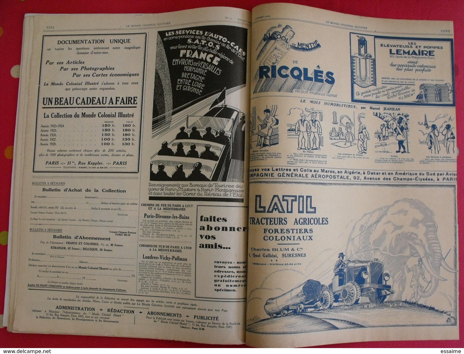 le monde colonial illustré n° 71 de 1929. heard mers australes saint-paul kerguelen madagascar réunion comores indochine