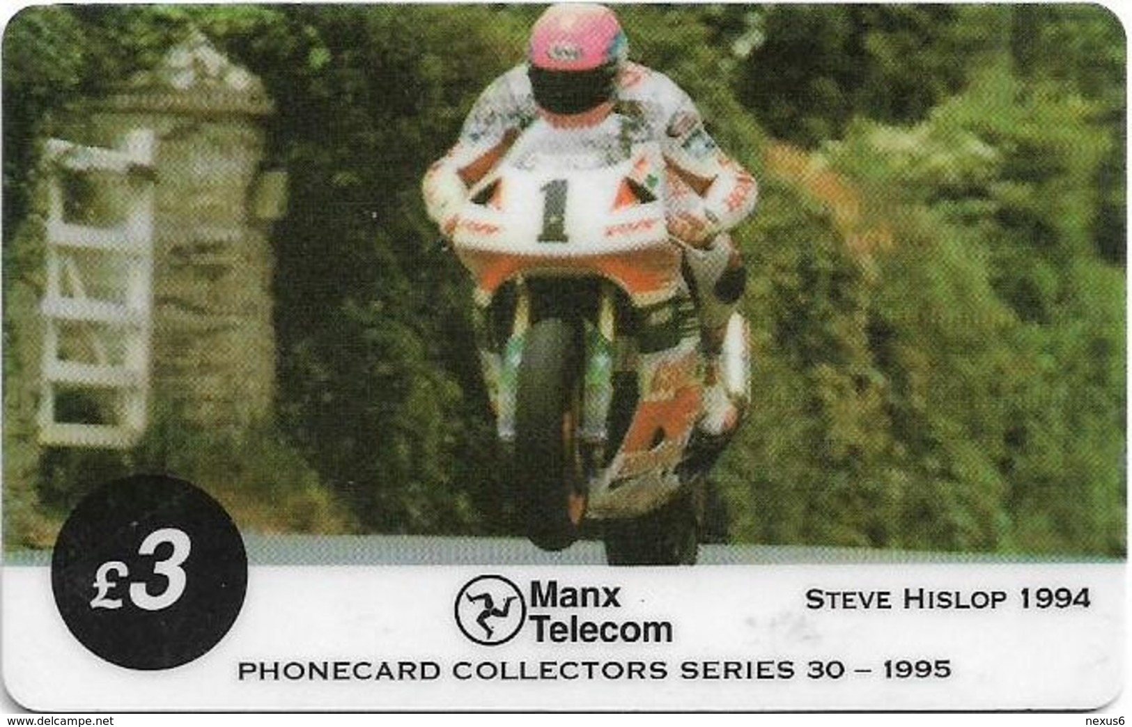 Isle Of Man - Chip - TT Racers 95 - Steve Hislop, 3£Mp, 1995, 5.000ex, Used - Isla De Man