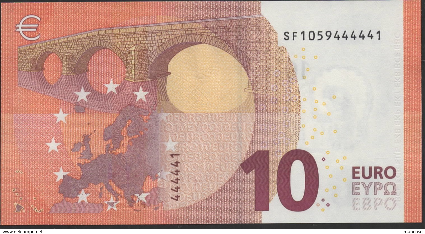 10  ITALIA  SF S003 A1 FIRST POSITION + 44444 UNC - 10 Euro