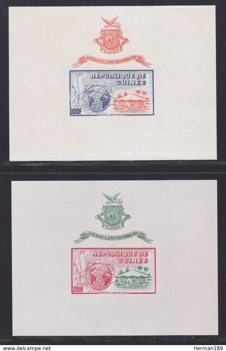 GUINEE BLOC N°    2 & 3 ** MNH Neufs Sans Charnière, TB (CLR365) Exposition Internationale De New-York, Pavillon Guinéen - Guinea (1958-...)