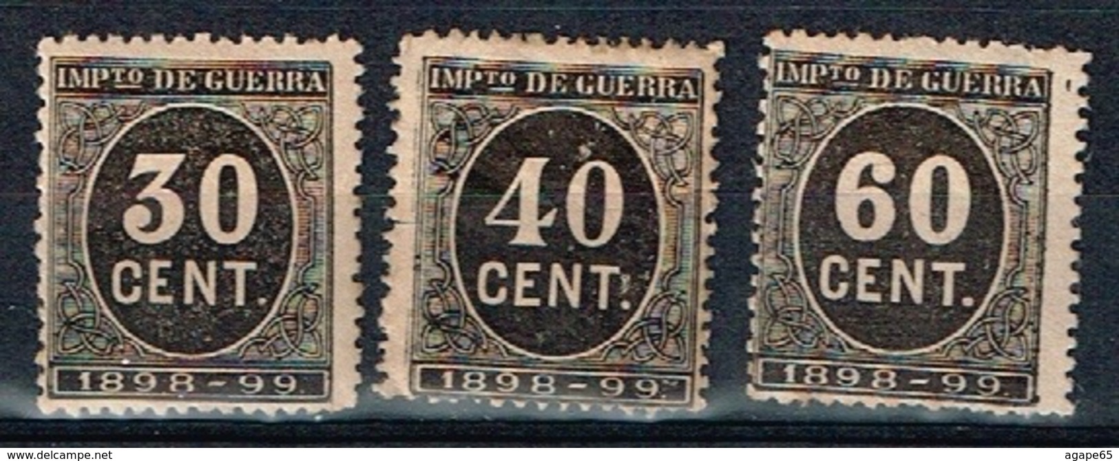 Impuesto De Guerra 1898-99, 30,40 Y 60 Cts - Impuestos De Guerra