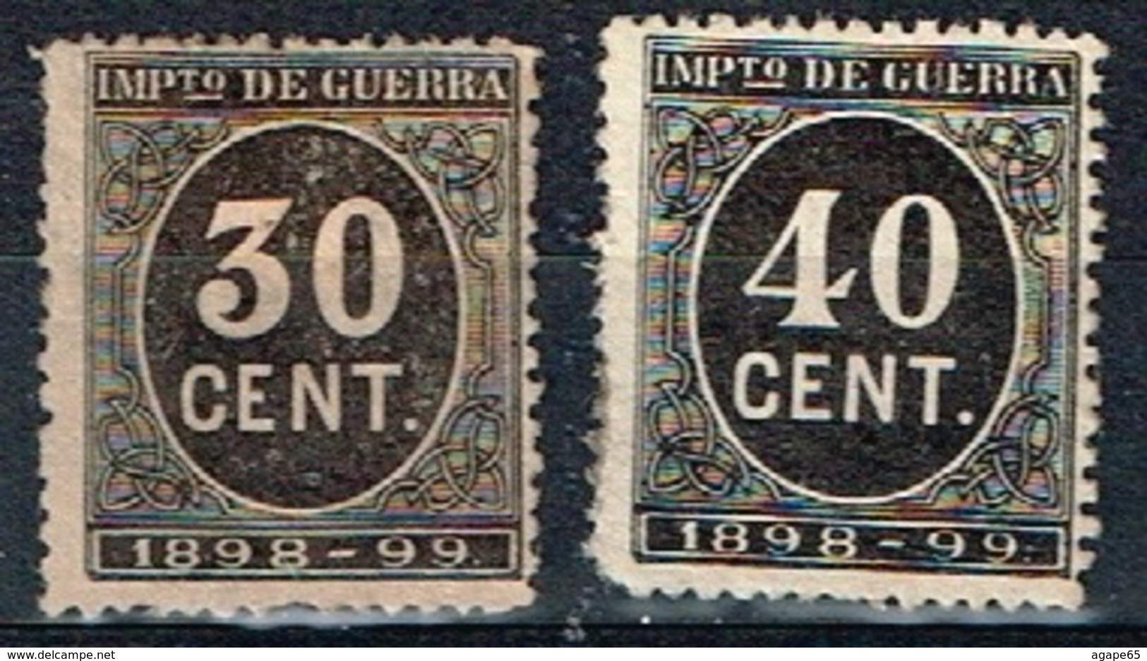 Impuesto De Guerra 1898-99, 30 Y 40 Cts - Impuestos De Guerra