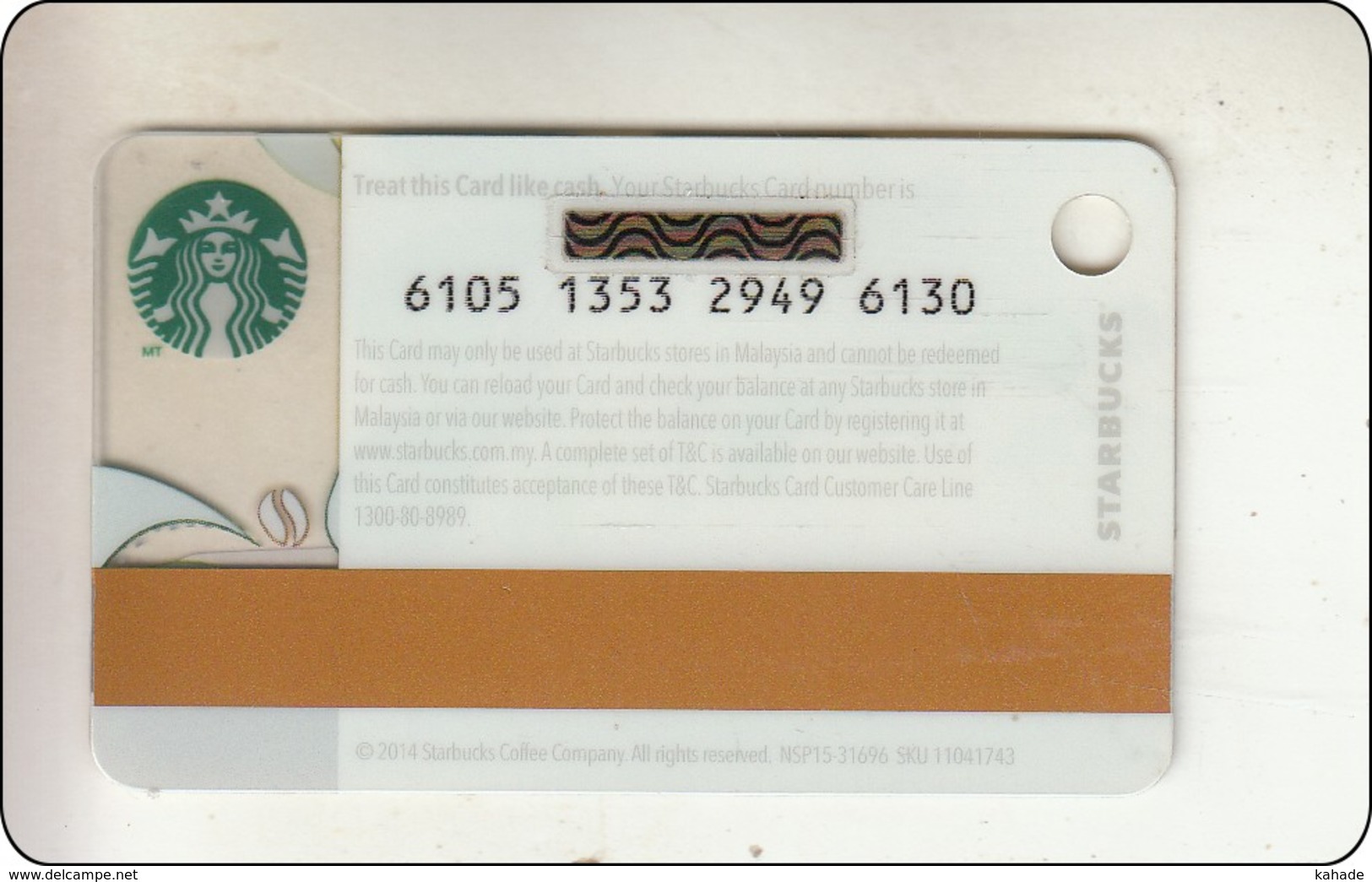 Malaysia Starbucks Card  "How To Make Coffee" Mini  2014-6105 - Gift Cards