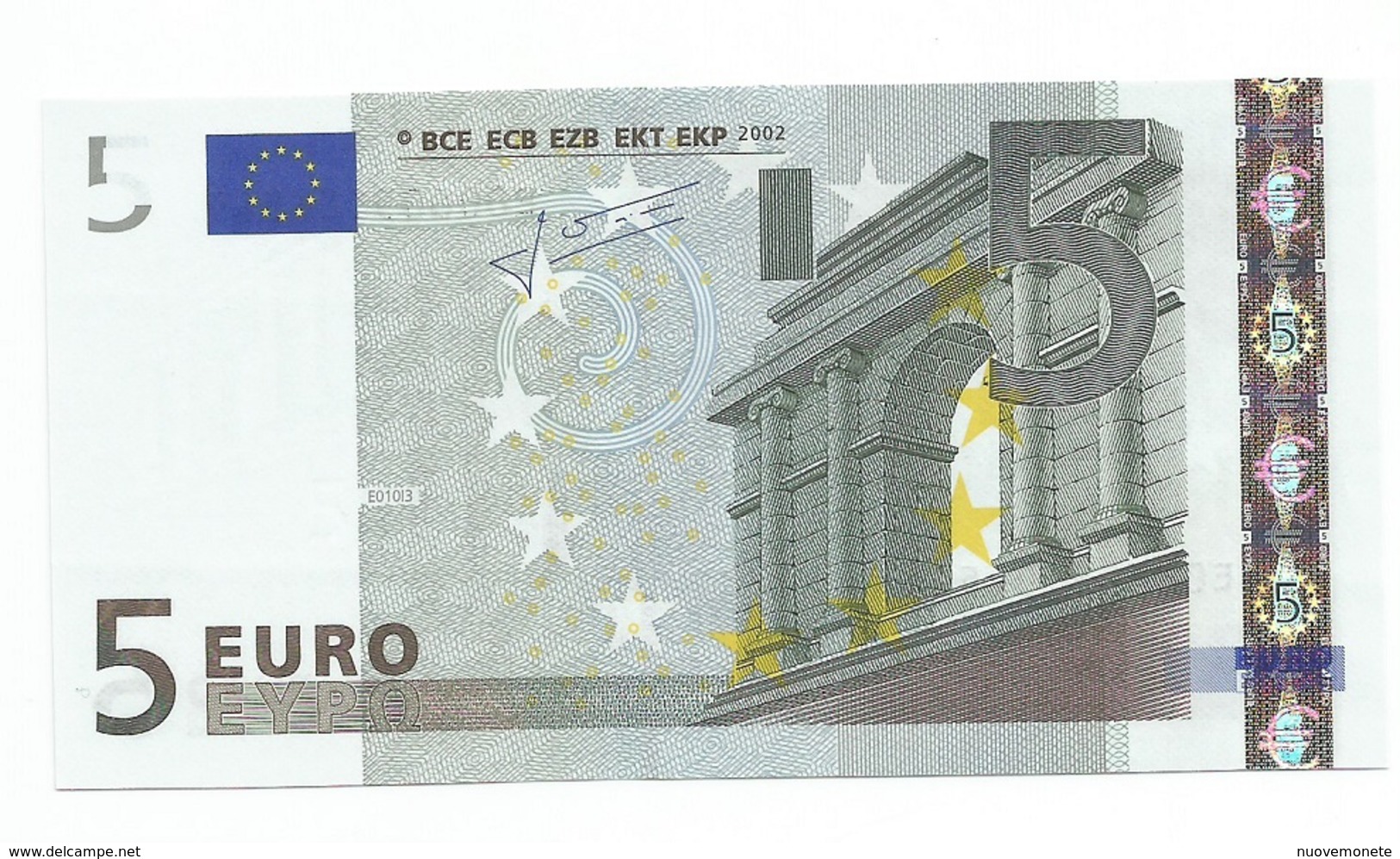 EURONOTES BANCONOTA BILLET DA 5 EURO E SLOVACCHIA E010.. UNC FDS - 5 Euro