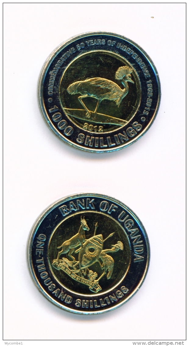 UGANDA  -  2012  1000 Shillings  Bimetalic UNC Coin - Oeganda