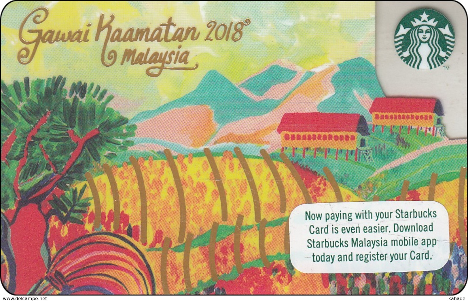 Malaysia Starbucks Card Gawai Kaamatan 2018 -  2017-6151 RR - Gift Cards