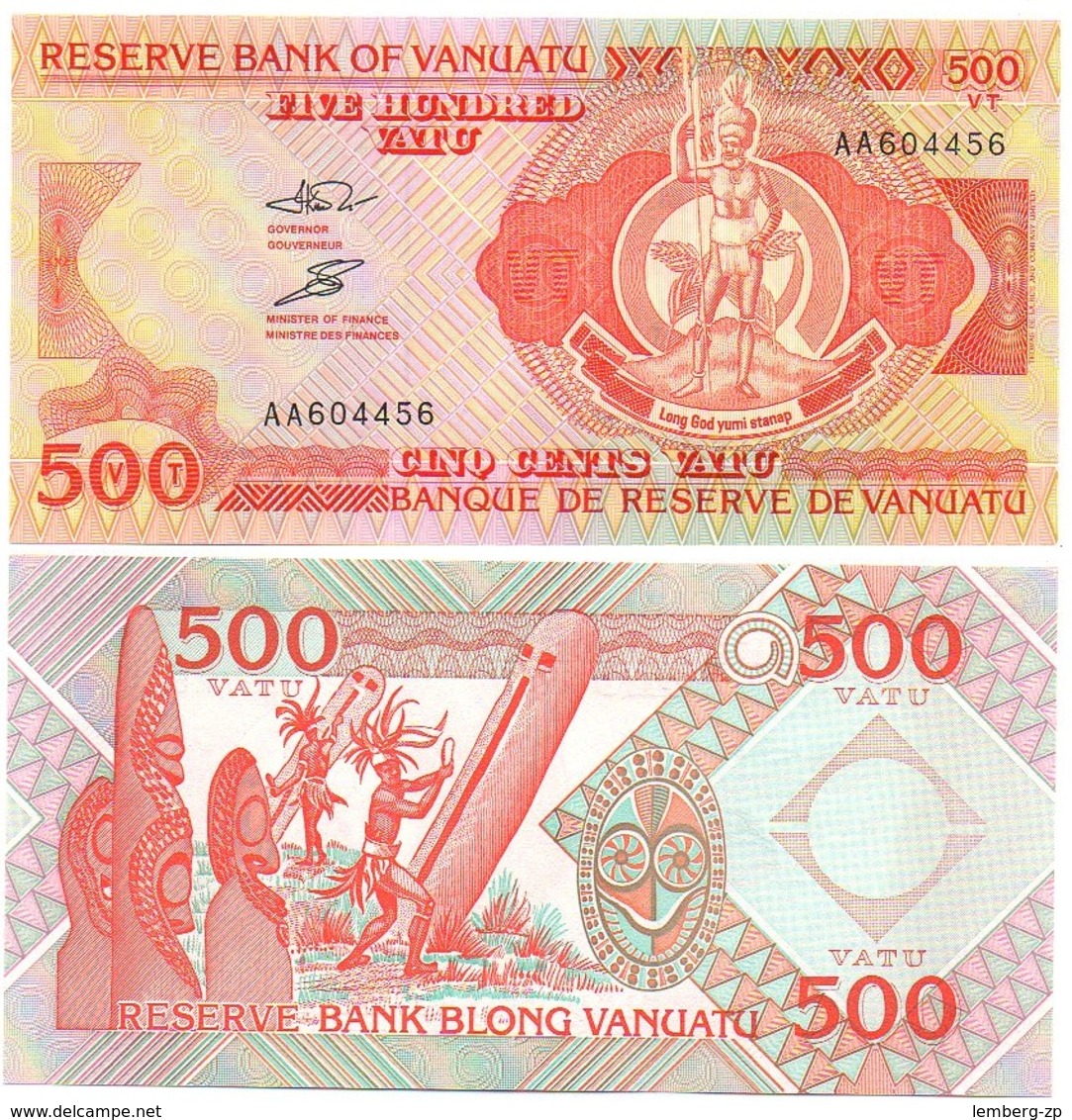 Vanuatu - 500 Vatu 1993 - 2006 UNC Pick 5a Serie AA Lemberg-Zp - Vanuatu