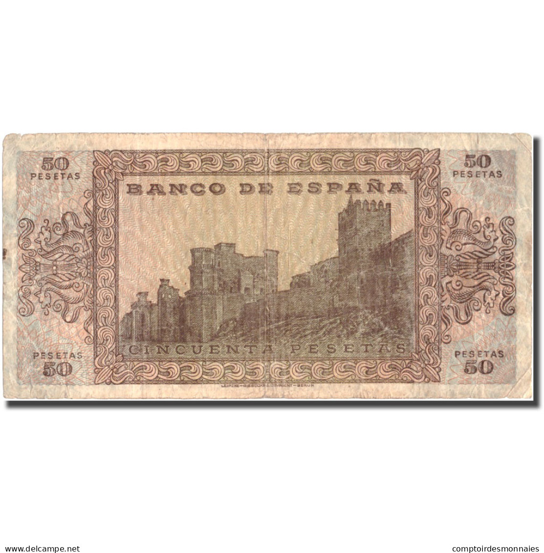 Billet, Espagne, 50 Pesetas, 1938, 1938-05-20, KM:112a, TB+ - 50 Peseten