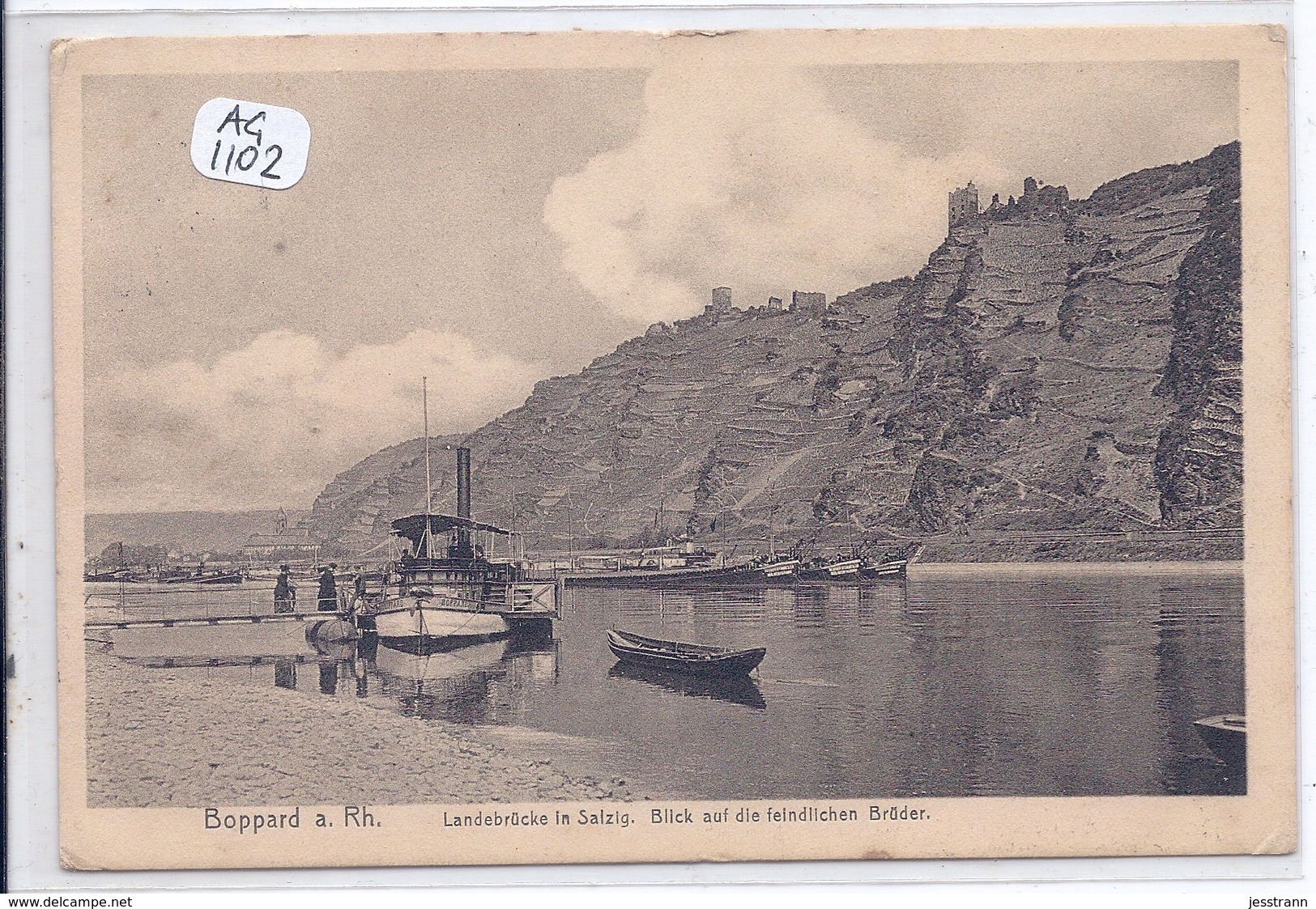 BOPPARD A.RH- LANDEBRUECKE LA SALZIG- BLICK AUF DIE FEINDLICHEN BRUEDER - Boppard