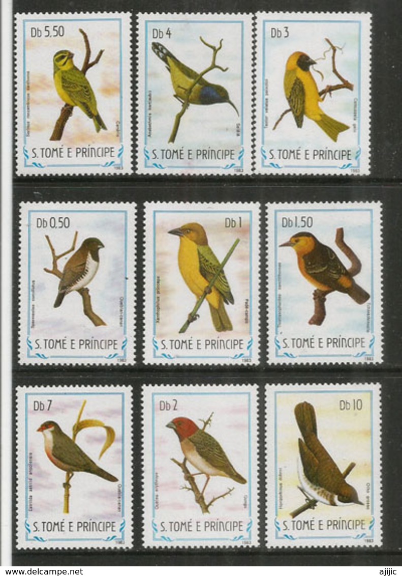 Passereaux D'Afrique.  9 Timbres Neufs ** De Sao Tomé. Côte 22,50  € EUR (Yv.783/91) - Songbirds & Tree Dwellers