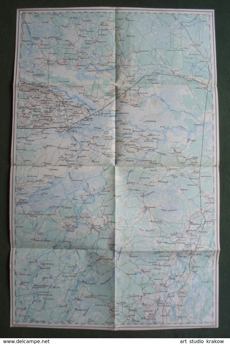 Ca. 1930 - Belarus + Ukraine - Pinsk Luniniec Dabrowica Etc. , Map 44 52 - Cartes Topographiques