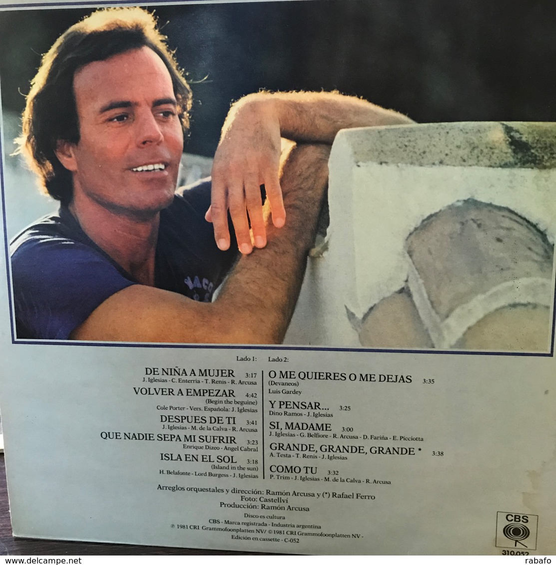 LP Argentino De Julio Iglesias Año 1980 - Autres - Musique Espagnole