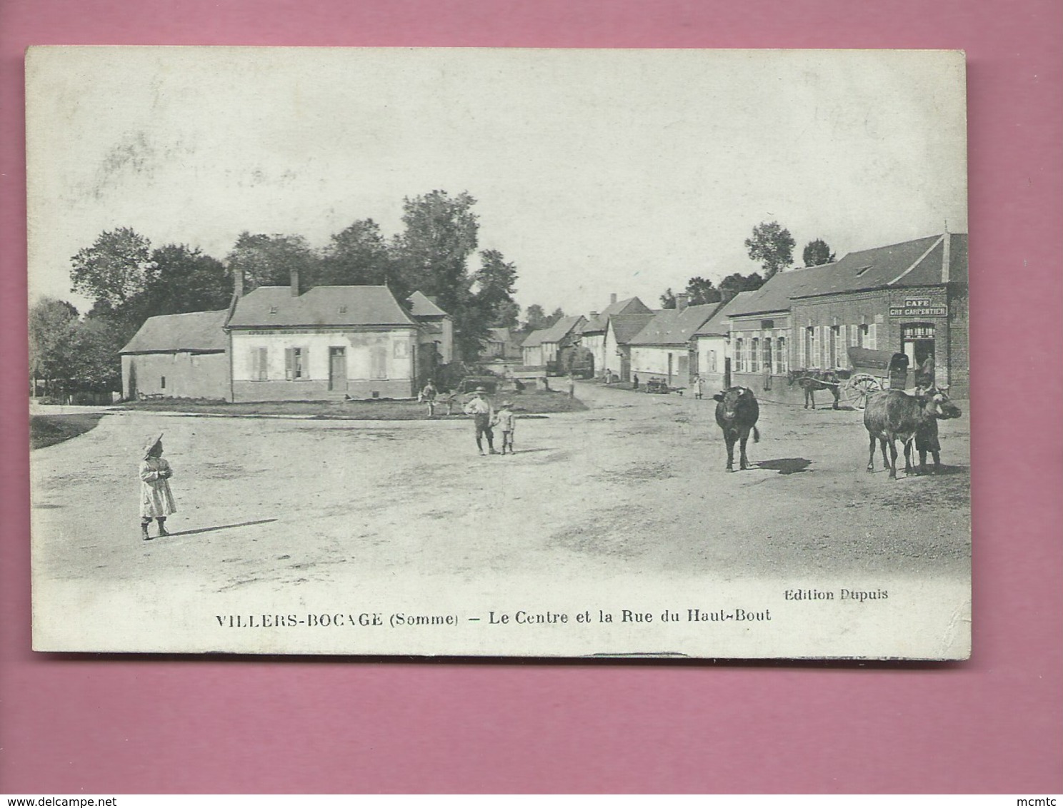 CPA - Villers Bocage -(Somme) - Le Centre Et La Rue Du Haut - Autres & Non Classés