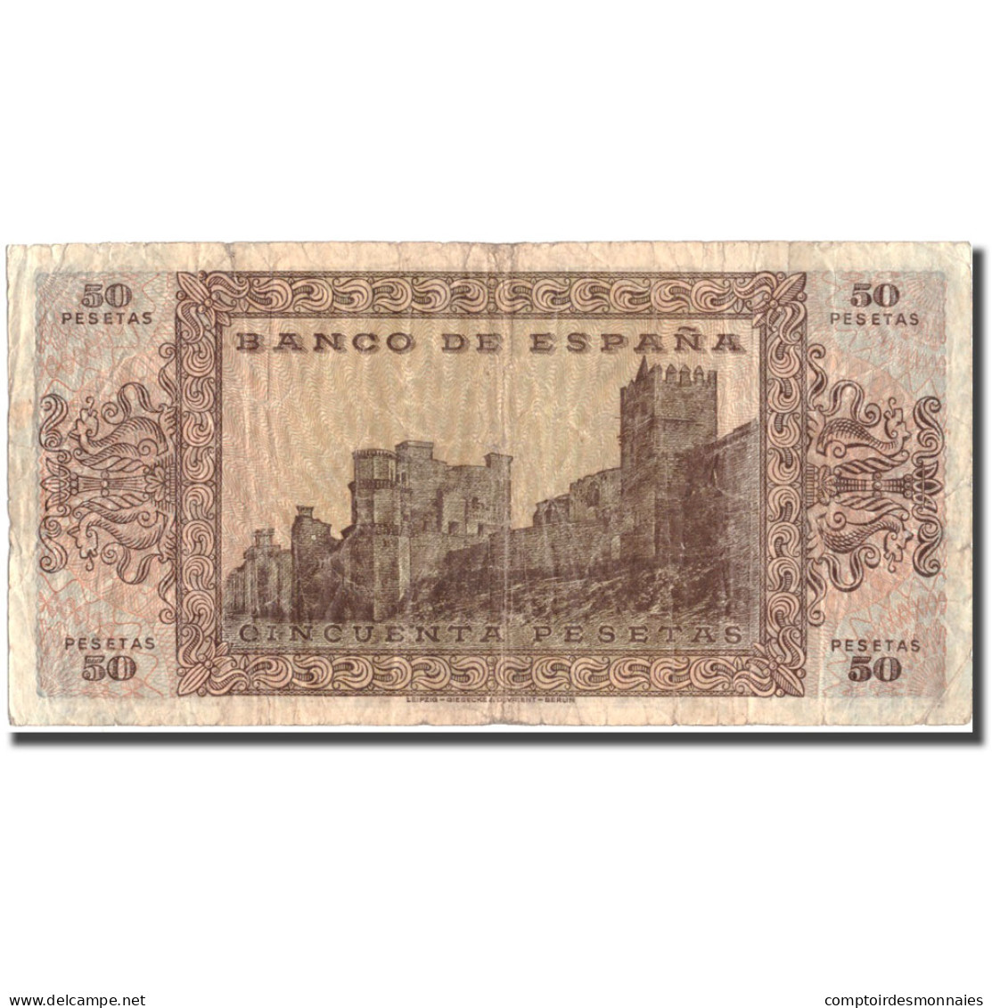 Billet, Espagne, 50 Pesetas, 1938, 1938-05-20, KM:112a, TB+ - 50 Pesetas
