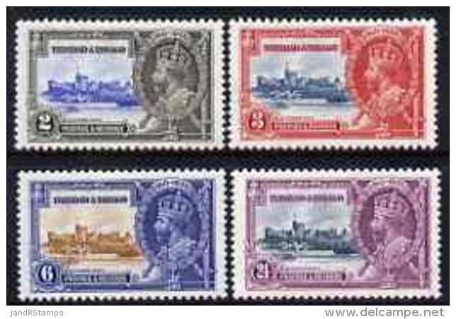 77311 Trinidad + Tobago 1935 KG5 Silver Jubilee Perf Set Of 4 Lightly Mounted Mint, SG 239-42 (castles) - Trinidad & Tobago (...-1961)