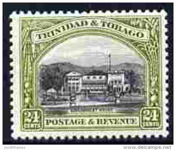 91987 Trinidad + Tobago 1935-37 Government House 24c P13x12.5 U/m SG 236a (buildings Constitutions) - Trinidad & Tobago (...-1961)