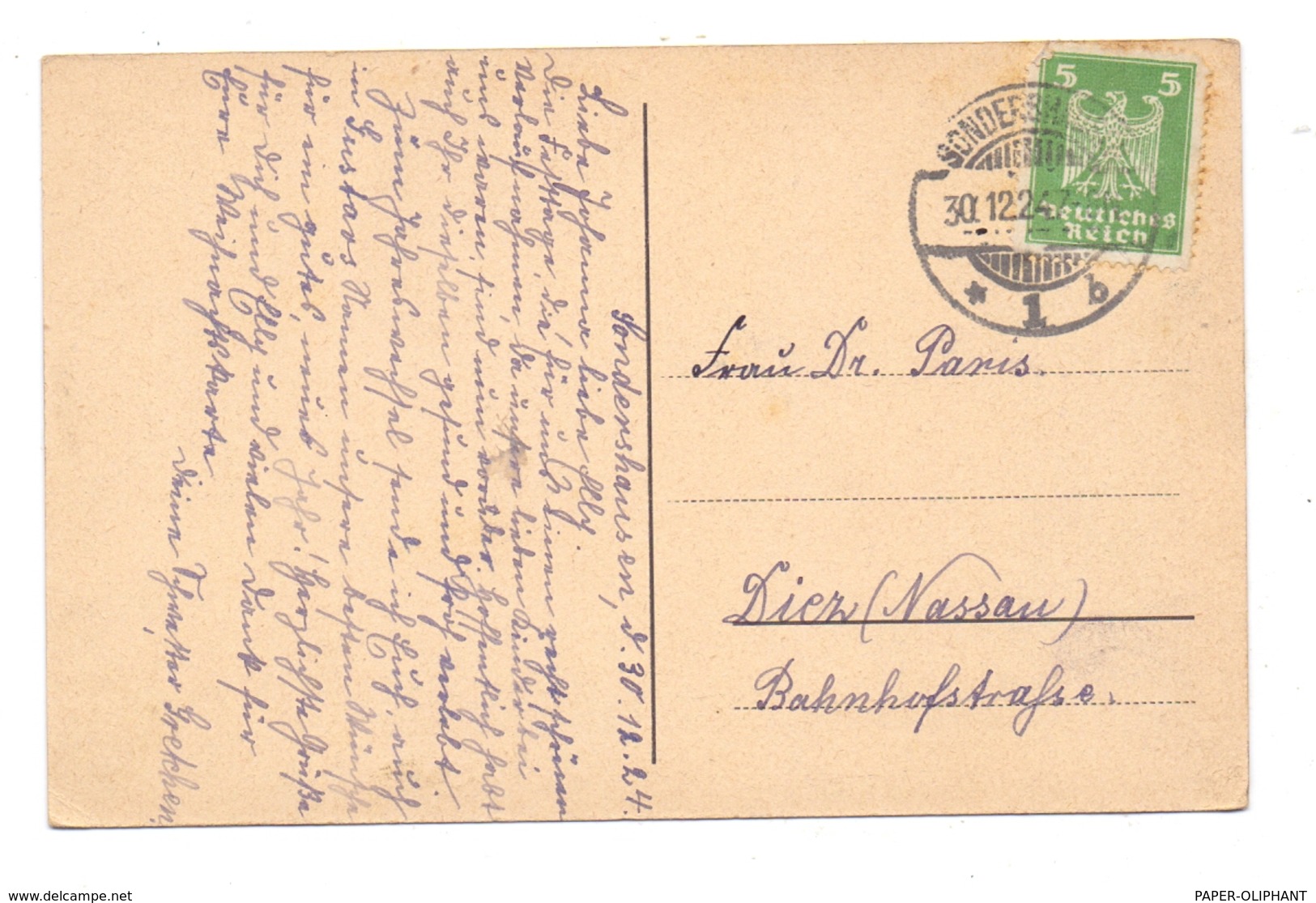 0-5400 SONDERSHAUSEN, Markt Mit Schloss, Künstler-Karte Curt Mücke, 1924 - Sondershausen