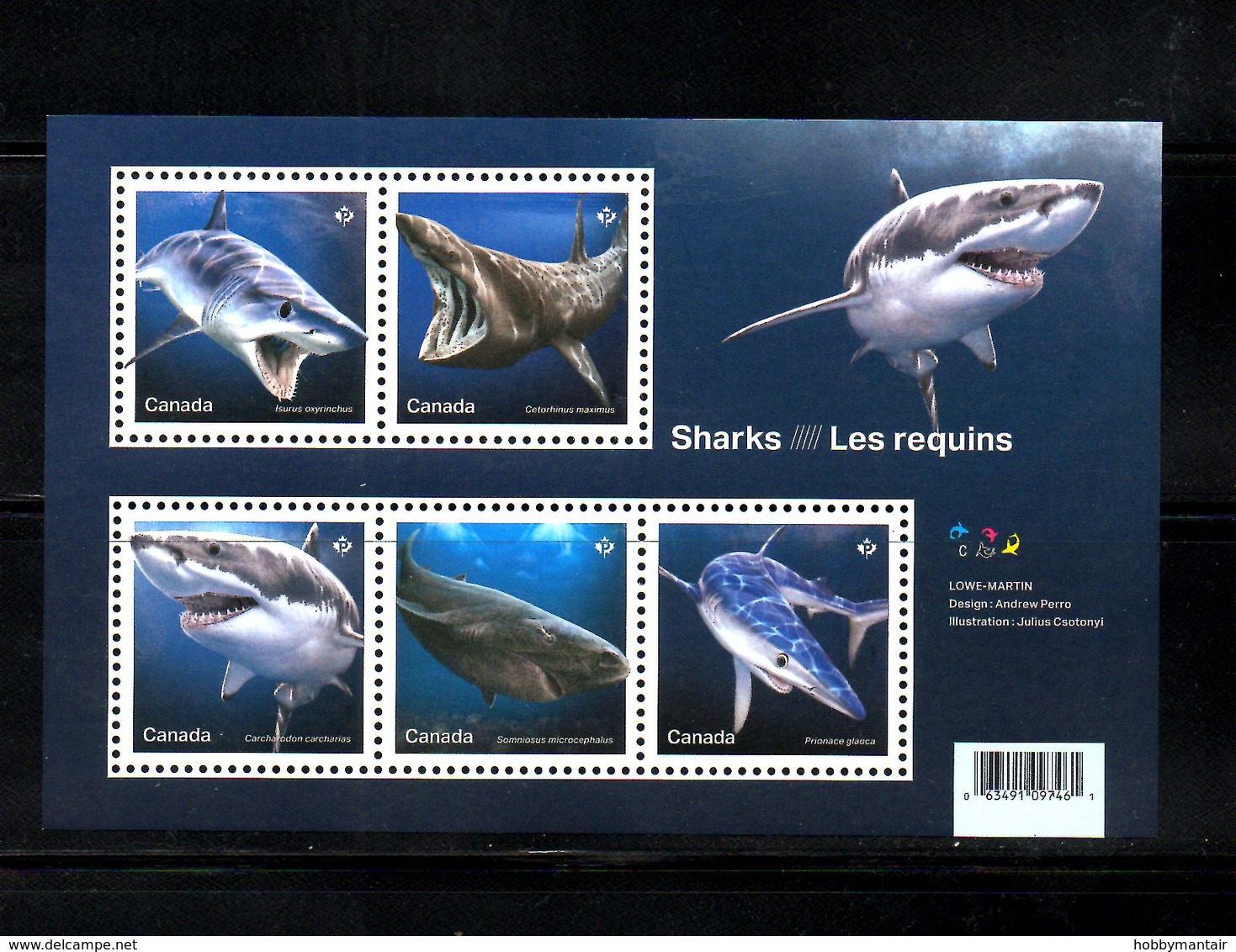 CANADA, 2018,FISHES-SHARKS, M/S,  MNH**, NEW!! - Poissons