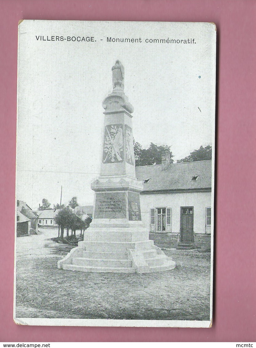 CPA - Villers Bocage - Monument Commémoratif - Autres & Non Classés